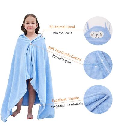 Hilmocho Kids Hooded Bath Towel - Soft Baby Toddler Blanket Poncho Towel for Boys and Girls - Buy Online on SooperMarket.com