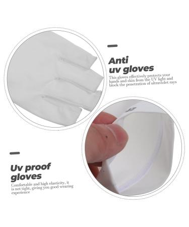 OSALADI 1 Pair Uv Gloves Summer Beach Gloves Summer Driving Gloves Nail Dryer Uv Glove Outdoor Hiking Gloves Nail Art Skin Care Supply Miss White Manicure Skin Care Products Fabric 19.5x8cm White - Buy Online on SooperMarket.com