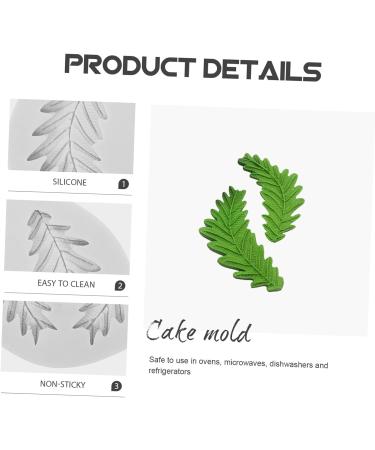 Alipis 2pcs Leaf Mold Baking Mold Chocolate Molds Mold for Cookie Silicone Gummy Molds Multi-use Silicone Mold Funny Cupcake Mold Cupcake Decorations Silica Gel White Leaves Baking Tools - Buy Online on SooperMarket.com