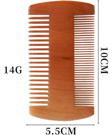 Men's Wooden Beard Comb - Double Sided Fine & Coarse Teeth Moustache Comb - Buy Online on SooperMarket.com