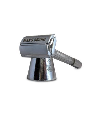 Man's Beard - High-quality butterfly razor made of stainless steel stand included