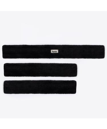 HORZE Narvik Faux-Fur Breastplate Cover Set Black One Size