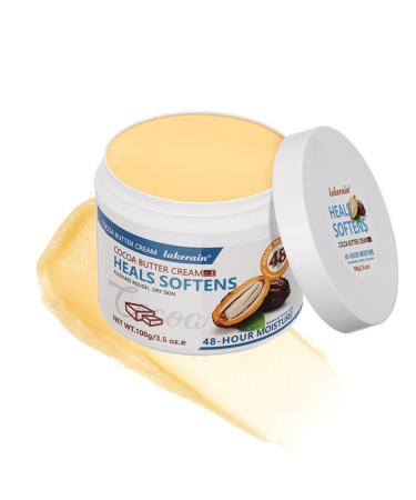 Cocoa Butter Cream for Body & Face Skin Nourishing Deep Moisturising Body Cream Cocoa Butter Moisturiser for Dry Sensitive Skin 100g