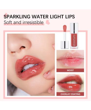 GL-Turelifes Plumping Lip Gloss Oil | Hydrating & Tinted Balm | Transparent Lip Oil | Long-Lasting Nourishing Formula | Non-Sticky Glitter Shine | Primer Lip Tint (007Raspberry) - Buy Online on SooperMarket.com