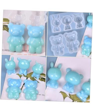 2pcs Coaster DIY Doll Shape Pendants Silicone Baking Mold Ornaments Adorable Ornament Dessert 11.5X6.3X2.4CM White - Buy Online on SooperMarket.com