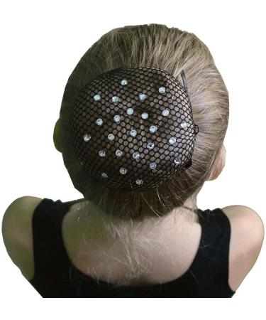 Elegant Crystal Black Hair Net with Rhinestones | International Shipping Available - Buy Online on SooperMarket.com