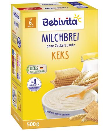 Bebivita milk porridge biscuit no added sugar pack of 2 (2 x 500g)