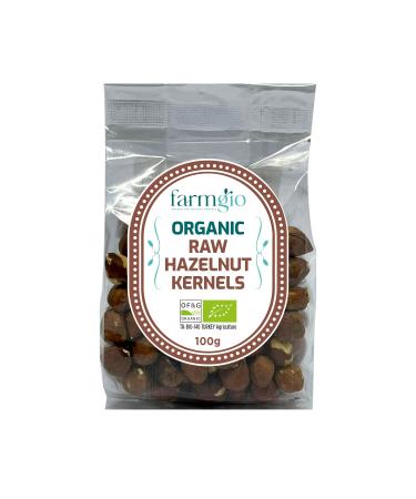 Farmgio Organic Raw Hazelnut Kernels 5 x (100 g) | Vegetarians & Vegans | Certified Organic Agriculture | Zero Preservatives or Additives!
