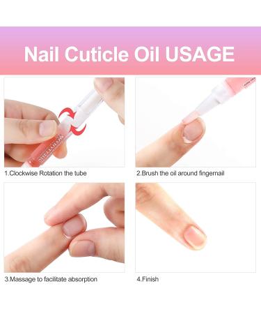 Shelloloh Cuticle Oil Set - Nourishing Dry Cuticles, 5 Flavor Revitalizer Pen with Soft Brush - 10pc Nail Care Kit - Buy Online on SooperMarket.com