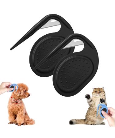 PET Knotting Comb 2024 New de-filtered knife cat with steel blade 3 in 1 multifunctional hair removal comb de-filter knife cat splinter fur-tubular de-tubing ridge for dogs (black)