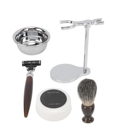 Men's Vintage Shaving Set | Practical Alloy Stand & Imitation Animal Hair Brush for Outdoor Use | International Shipping Available - Buy Online on SooperMarket.com