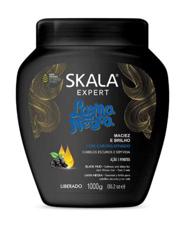 Skala - Expert - Creme de Tratamento Lama Negra 1 Kg - (Black Mud Treatment Cream Net 33.81 Oz)