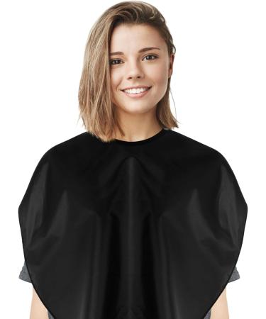 Professional Short Barber Cape - Waterproof Nylon Hair Cutting & Dye Apron for Unisex - Salon Styling & Shampoo Cape (Black - Buy Online on SooperMarket.com