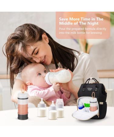 Vicloon Baby Milk Powder Dispenser 4-Layer Portable Storage Container - Gray & Pink | Stackable Pots for Kids Snacks, 120ml per Layer - Buy Online on SooperMarket.com