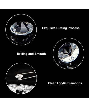 OUTUXED 1000pcs 0.4inch Clear Acrylic Diamonds - Wedding Table Decorations & Bridal Shower Vase Fillers - Buy Online on SooperMarket.com