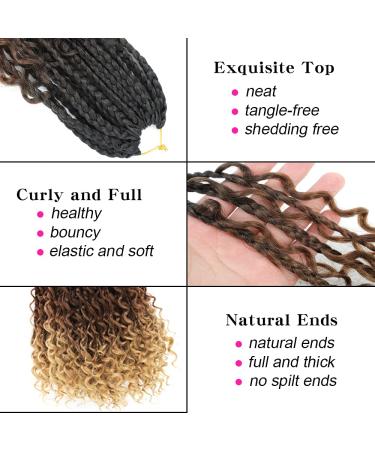 8 Packs 14 Inch Goddess Box Braids - Synthetic Crochet Hair Extensions for Black Women (1B3027) - Buy Online on SooperMarket.com