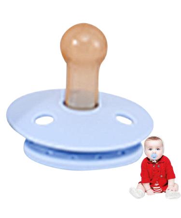 Virtcooy 5-Piece Silicone Pacifiers Set for Infants - Natural Rubber Newborn Pacifiers with Large Air Holes - Ideal for Teething - Blue - Buy Online on SooperMarket.com