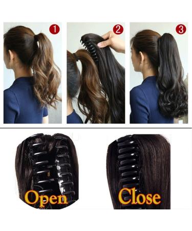 24" Corn Wave Ponytail Extension Claw Clip on Ponytails Wavy Curly Hair Extensions Jaw Pony Tail Hairpiece Light Brown 24inch (Pack of 1) Yaki-Light Brown - Buy Online on SooperMarket.com