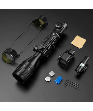 MidTen 4-16x50 Tactical Rifle Scope with Dual Illuminated Optics, Rangefinder, Reflex Sight, Holographic Reticle, and Laser Sight - Buy Online on SooperMarket.com