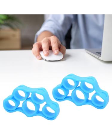 Finger Strength Trainer 2pcs Portable Environmentally Friendly Finger Movement Enhance Finger Grip Finger Strengthener for Recovery for Elderly Light Blue 6.6lb - Buy Online on SooperMarket.com