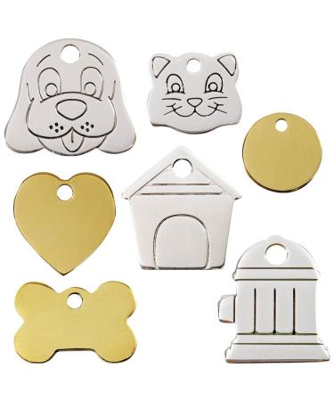 RedDingo Brass Dog Tag Medium "Heart"