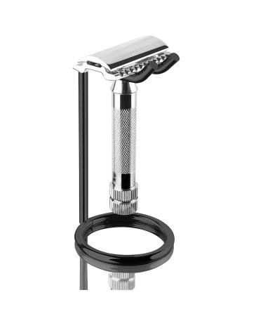 Linkidea Stainless Steel Safety Razor Stand & Brush Holder - Men's Deluxe Shaving Base (Black, 3.7 Height) - Buy Online on SooperMarket.com