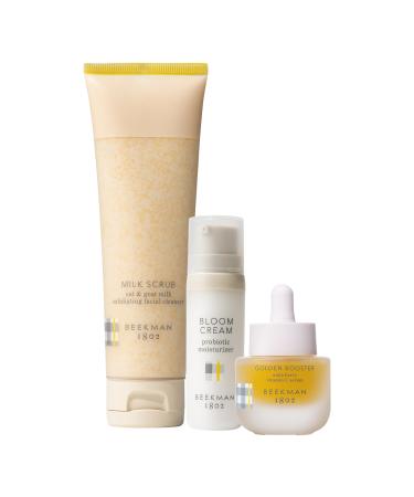 Beekman 1802 Brighter Days Skincare Routine Set - 3-Piece - Illuminates Smooths & Boosts Skin Health - Good for Sensitive Skin - No Irritation - Clinically Kind - Fragrance Free