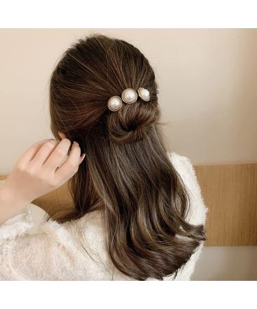 4Pcs Magic Hair Bun Maker with Pearl and Flower Foam Sponge - DIY Hair Styling Tool for Women and Girls - Buy Online on SooperMarket.com