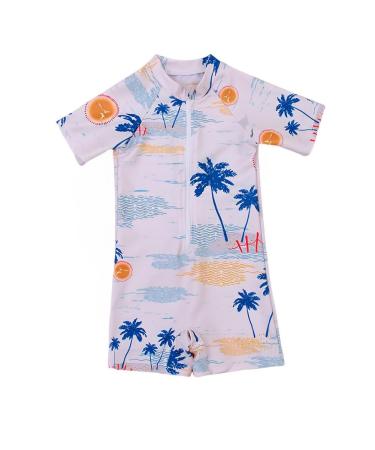 PythJooh Baby Boy Swimsuit Zipper Rash Guard One Piece Beach Swimwear Shark Print Shorts Swimming Outfits 0-5Years 0-6 Months G - Beige