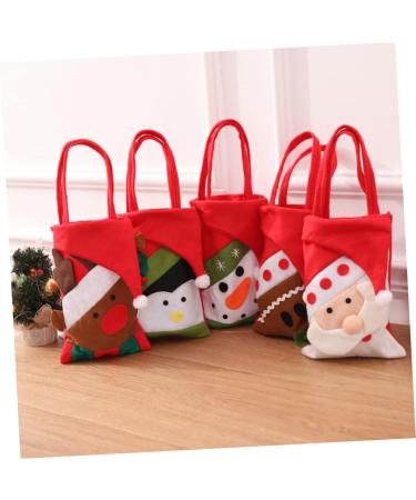 ABOOFAN 2pcs Hand Adorable Pouch Sweets for Candy Christmas Decor Bags Xmas Party Exquisite Non-woven 22x15cm Assorted Color 5 - Buy Online on SooperMarket.com
