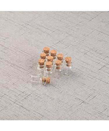 50pcs 0.5ml Glass Bottles with Cork - Mini Transparent Hanging Bottles for Essential Oils & Crafts - Buy Online on SooperMarket.com