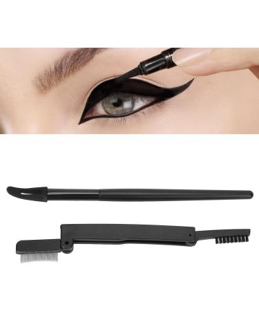 Verdant Touch Folding Eyelash Comb Silicone Eyeliner with Folding Eyelash Comb Black Ergonomic Handle Makeup Tool - Buy Online on SooperMarket.com