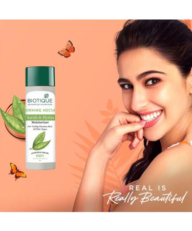 Biotique Bio Morning Nectar 120ml - Hydrating Natural Face Serum for All Skin Types | International Shipping Available - Buy Online on SooperMarket.com