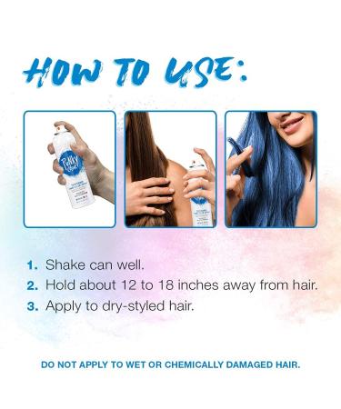 Punky Temporary Hair Color Spray in Bengal Blue - Non-Sticky, Non-Damaging Travel Size Dye for Instant Vivid Color - 3.5 oz - Buy Online on SooperMarket.com