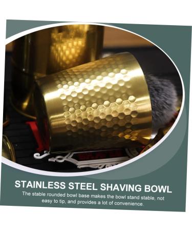 Angoily Stainless Steel Shaving Bowl Set - 4 Pieces Shaving Soap Cup & Razor Shaver - 304 Grade for Men International Shipping Available - Buy Online on SooperMarket.com