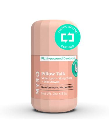 Myro Deodorant | Plant-based  Aluminum Free  Baking Soda Free  Cruelty Free & Vegan | 24 Hour Clinically Proven Odor Control | Pillow Talk Scent Violet Leaf  Ylang Ylang and Wild Amyris Pillow Talk: Violet Leaf+Ylang Yla...