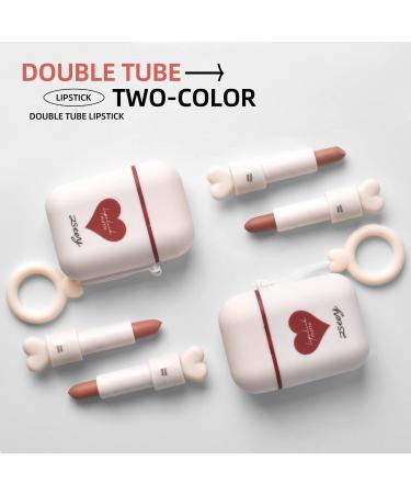 ICE LOVE Silky Mist Matte Lipstick Set - Long Wear Waterproof Velvet Lipstick & Lip Gloss for Women (2pcs) - Non-Stick Cup Makeup - Buy Online on SooperMarket.com