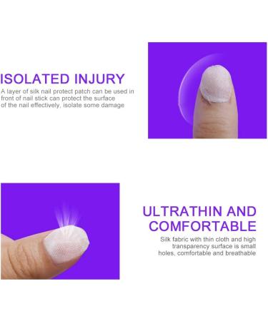 Nail Protector Sticker Wrap Cover 6Pcs - Clear Adhesive Silk Nail Wraps for Nail Protection - Buy Online on SooperMarket.com