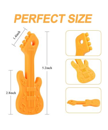 Meartchy 4 Pack Cartoon Guitar Teething Toys for Babies 0-24 Months - Silicone Chew Toy Set - Buy Online on SooperMarket.com