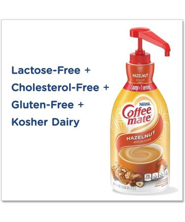 Coffee mate Hazelnut Liquid Concentrate 1.5 Liter Pump Bottle with World Food Shop Scoop - Buy Online on SooperMarket.com