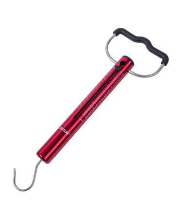 Goture spring fish scale fishing scales hand scales aluminum tube fish scales multi-purpose fishing kitchen luggage-henwhage 50lb feather scales/red/50lb