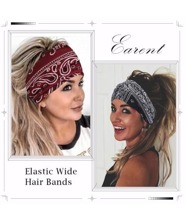 Boho African Headbands - Elastic Wide Knot Hair Bands for Women & Girls | Yoga & Outdoor Accessories - Buy Online on SooperMarket.com