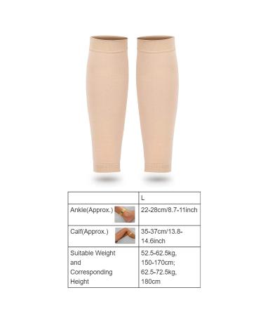 Wade Cuffs Compression Socks for Varicose Veins | Elastic Calf Sleeves for Fitness & Running - L Skin Color - Buy Online on SooperMarket.com
