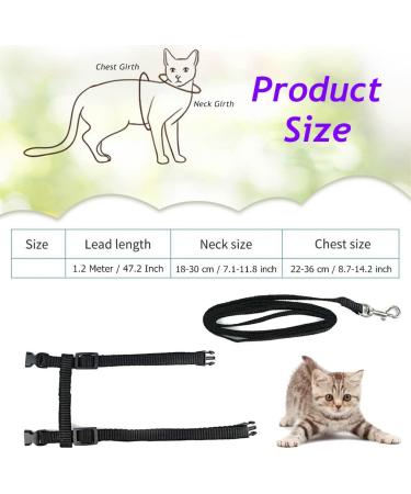Morices 2 Pack Cat Harness and Leash Adjustable Comfortable Nylon Pet Strap Collar with Leash Escape Proof Safety Rope Leads Chest Strap for Kitten Puppy Rabbits Walking Training (Pink & Purple) Pink+Purple - Buy Online on SooperMarket.com