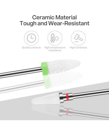 MAQUITA 7Pcs Ceramic Nail Drill Bits Set - Professional Nail Drill Bit Tools for Manicure Pedicure - Great Gift for Women and Girls - Buy Online on SooperMarket.com