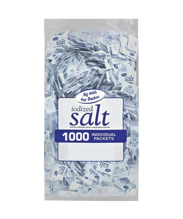 Perfect Stix Iodized Salt Packets - .6 Grams - 1000 Packets (Packaging may vary.)