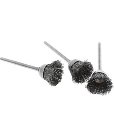 JOYKK 3Pieces Steel Wire Wheel Brush Head Abrasive Deburring Drilling Tools Bowl-shape - Silver - Buy Online on SooperMarket.com
