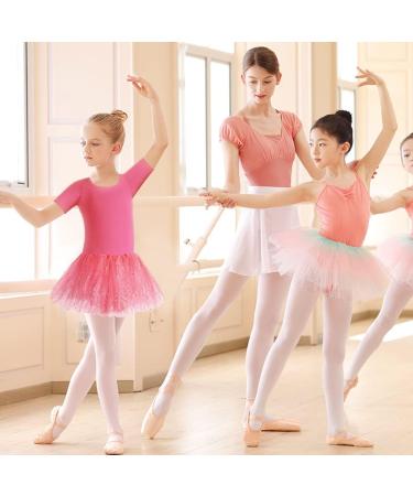 MOLLDAN Girls Ballet Leotard with Shiny Skirt and Ruffle Sleeves - Z-bow Burgundy - Size 6-8 Years - Buy Online on SooperMarket.com