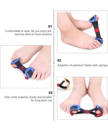 Healeved Clip Board 12pcs Toe Alignment Stretchers for Hallux Valgus with Blue Belt - Men's Foot Corrector Tool - Elastic Bunion Corrector and Toe Straightener Braces (Blue x3pcs) - Buy Online on SooperMarket.com