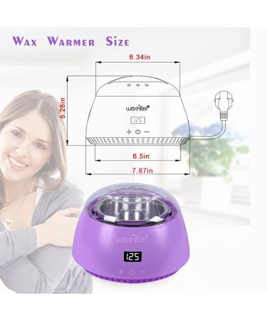 Digital Portable Electric Wax Warmer 16.9oz for Hair Removal - Violet with See-Through Cover - Buy Online on SooperMarket.com